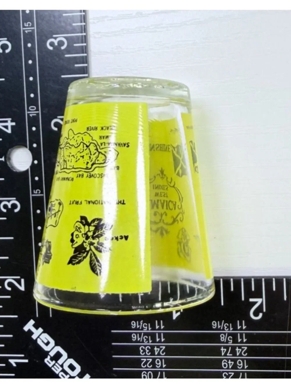 Jamaica West Indies Shot Glass Land of Sunshine Landmarks Vintage Souvenir
